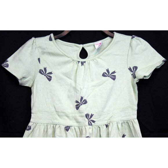 2008 Gymboree Classroom Kitty Light Green Dress sz 10 Grey Bow Print BTS Fall - Picture 2 of 6